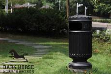 九江不锈钢垃圾桶 铸铝景观垃圾桶 黑马标识