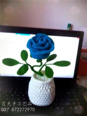 手工艺品情人节母亲节教师节礼物蓝色玫瑰花