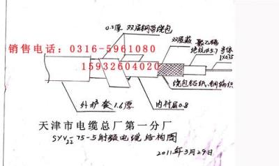 铠装地埋视频线SYV22 报价