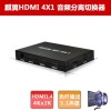 麒翼HDMI 4x1 音频分离器切换器