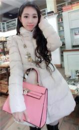 2013韩版冬装新款中长款女装棉衣外套