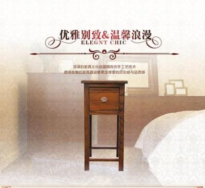 应纯实木边柜方柜角柜 美式小柜子摆台 装饰